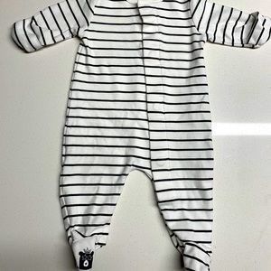 Magnetic Me Onesie - B&W Stripes